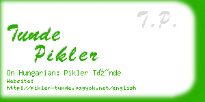 tunde pikler business card